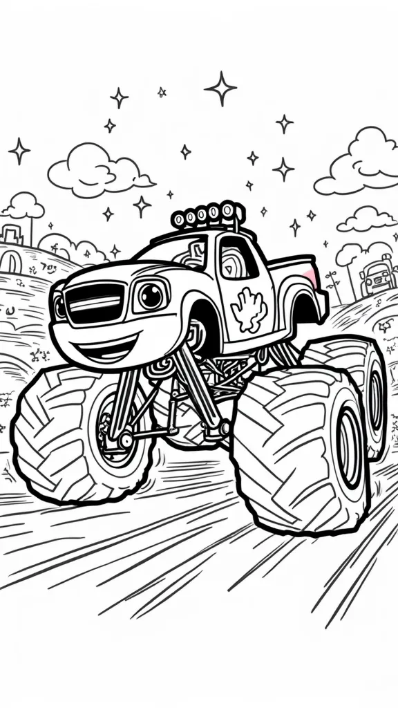 blaze and the monster machine coloring pages